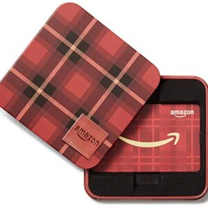 Amazon.com Gift Card in a Tartan Plaid Tin