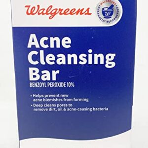 Walgreens Acne Treatment Cleansing Bar - With 10 Percernt Benzoyl Peroxide