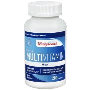 walgreens one daily multivitamin mens heart health, tablets, 200 ea