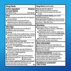 Amazon Basic Care Maximum Strength Famotidine Tablets 20 mg, Acid Reducer for Heartburn Relief, 200 Count ( pack of 1)