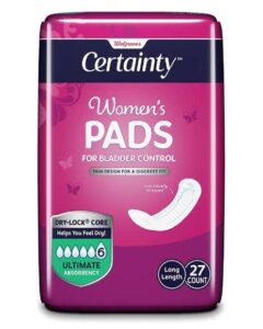 walgreens certainty women’s bladder control pads 27.0ea