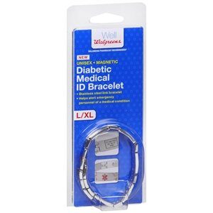walgreens diabetic medical id bracelet, l/xl, 1 ea
