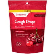 Walgreens Cherry Cough Suppressant, Menthol, and Oral Anesthetic Drops, 200 ct.