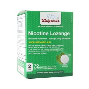 walgreens nicotine lozenge, 2 mg, mint, 72 ea