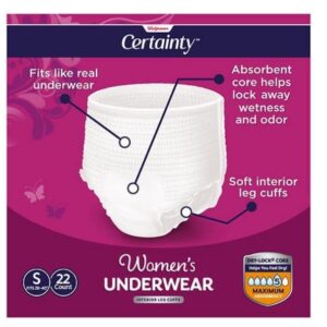 Walgreens Certainty Women's Underwear Maximum Absorbency Small 22.0ea