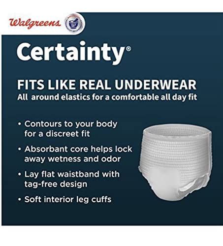 Walgreens Certainly Comfort Lux Adult ncontinence Underwear for Men, Maximum Absorbency Grey 22.0ea