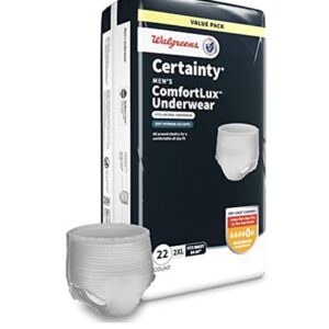 Walgreens Certainly Comfort Lux Adult ncontinence Underwear for Men, Maximum Absorbency Grey 22.0ea