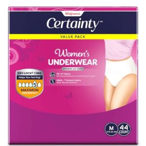 Certainty Women's Underwear, Maximum Absorbency Medium (44)