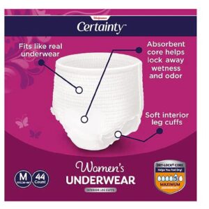 Certainty Women's Underwear, Maximum Absorbency Medium (44)