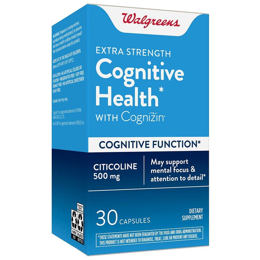 Walgreens Extra Strength Cognitive Health with Cognizin 30 Capsules(Brain and Memory)