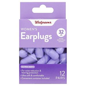 walgreens women’s 32 db earplugs 12 pairs