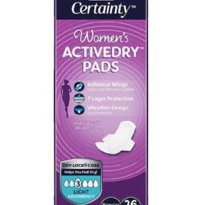 Walgreens Certainty Women's ActiveDry Pads, Light 26.0ea