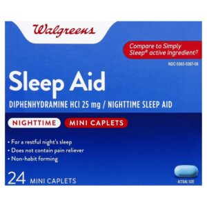 walgreens nighttime sleep aid mini-caplets, 24 each