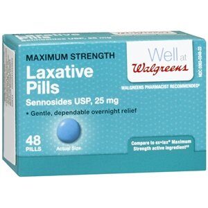 walgreens laxative pills maximum strength, 48 ea