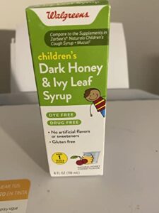 children’s walgreens dark honey & ivy leaf syrup cough syrup 4 fl. oz