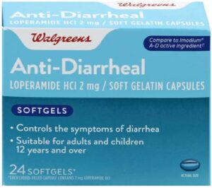 walgreens anti-diarrheal, softgels, 24 ea