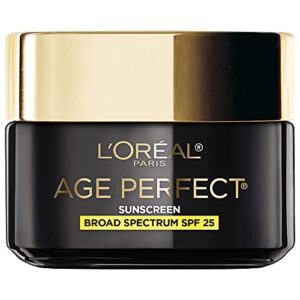 l’oreal paris age perfect cell renewal anti-aging day moisturizer with spf 25, vitamin e & antioxidants to smooth wrinkles & firm skin, 1.7 oz