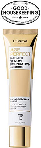 L'Oreal Paris Age Perfect Radiant Serum Foundation with SPF 50, Ivory