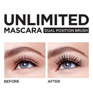 L'Oreal Paris Makeup Unlimited Lash Lifting and Lengthening Washable Mascara, Black Brown