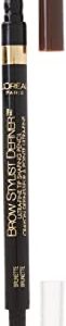 L'Oreal Paris Makeup Brow Stylist Definer Waterproof Eyebrow Pencil, Ultra-Fine Mechanical Pencil, Draws Tiny Brow Hairs and Fills in Sparse Areas and Gaps, Brunette, 0.003 Ounce (1 Count)