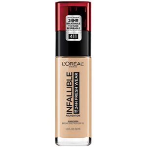 l’oreal paris makeup infallible up to 24 hour fresh wear foundation, beige ivory, 1 ounce