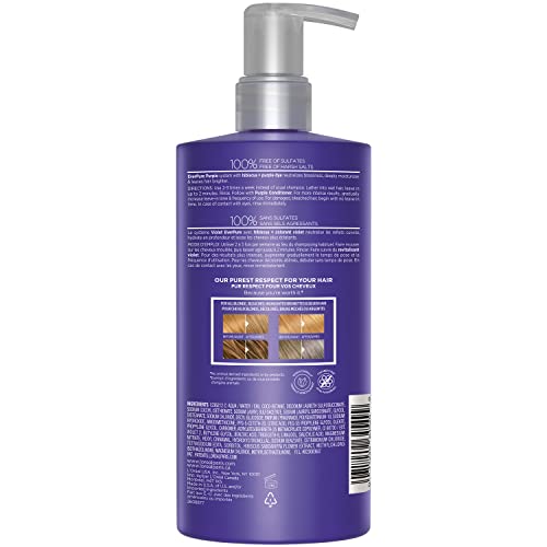 L'Oreal Paris EverPure Sulfate Free Brass Toning Purple Shampoo for Blonde, Bleached, Silver, or Brown Highlighted Hair, 23Fl; Oz (Packaging May Vary)