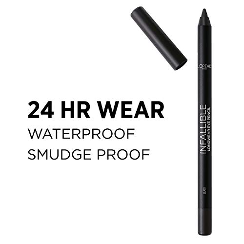 L'Oreal Paris Cosmetics Infallible Pro-Last Waterproof Pencil Eyeliner, Black, 0.042 Ounce,1 Count