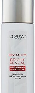 L'Oreal Paris Skincare Revitalift Bright Reveal Anti-Aging Day Cream SPF 30 Sunscreen with Glycolic Acid, Vitamin C & Pro-Retinol to Reduce Wrinkles & Brighten Skin, 1 fl. oz.