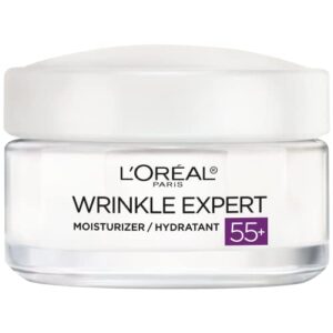 l’oreal paris skincare wrinkle expert 55+ anti-aging face moisturizer with calcium non-greasy suitable for sensitive skin 1.7 fl; oz.