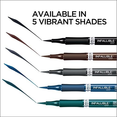 L'Oreal Paris L’Oreal Paris Makeup Infallible Grip Precision Felt Eyeliner, Smudge Resistant, Long Lasting Waterproof Eyeliner, Grey, Grey, 0.03 fl oz