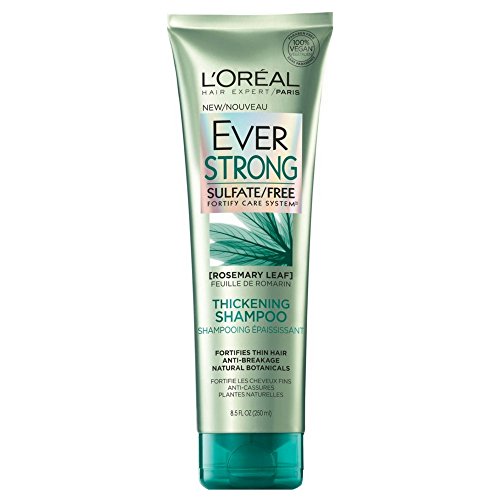 L'Oreal Paris EverStrong Thickening Sulfate Free Shampoo, Thickens + Strengthens, For Thin, Fragile Hair, with Rosemary Leaf, 8.5 Ounces (Packaging May Vary)