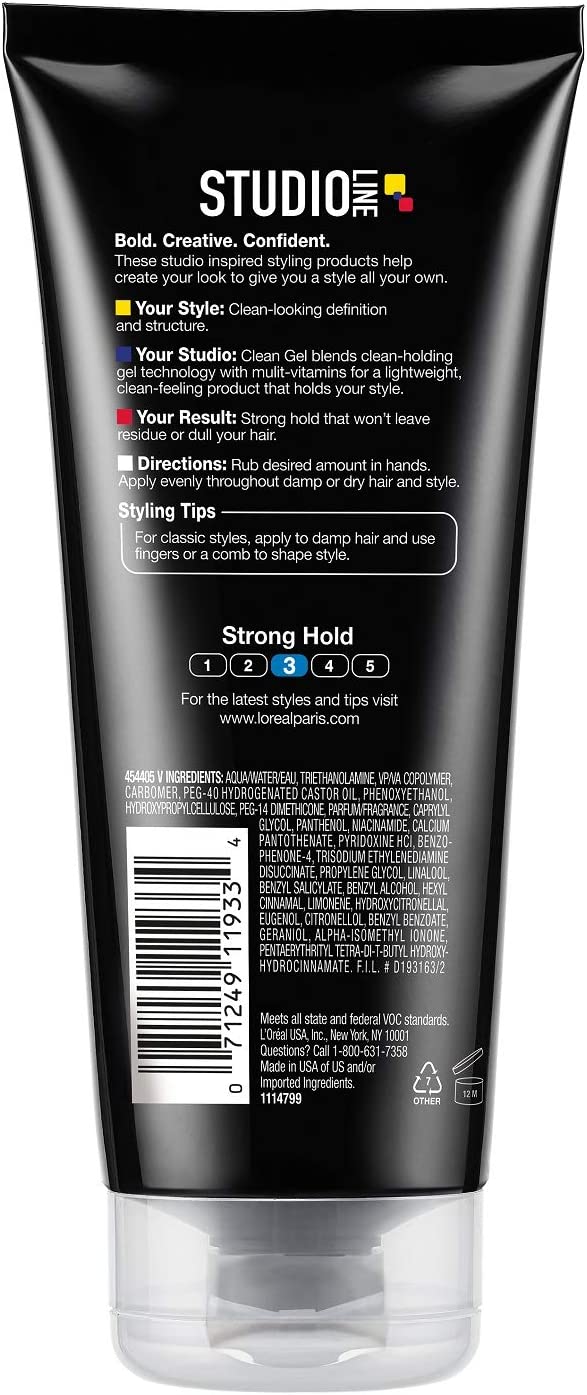 L'Oreal Paris Studio Line Clear Minded Clean Gel - Strong Hold 6.8 fl; oz.