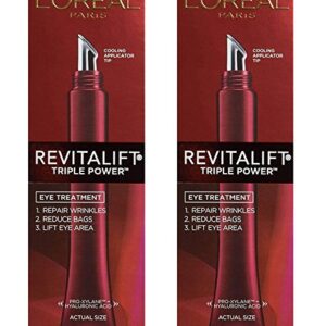 (Pack of 2 ) L'Oreal Paris RevitaLift Triple Power Eye Treatment, 0.5 Fluid Ounce