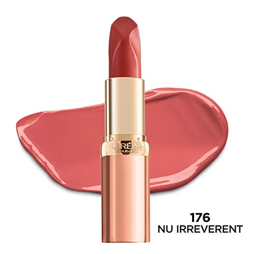 L'Oreal Paris Makeup Les Nus by Colour Riche Lipstick, Bold & Intense Nudes, Rich Saturated Color with Pure Caring Oils, Nu Irreverent, 0.13 oz