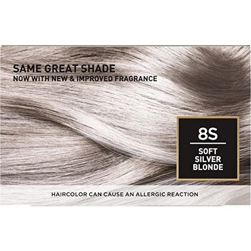 L'Oreal Paris Superior Preference Fade-Defying + Shine Permanent Hair Color, 8s Soft Silver Blonde (Pack of 1), Hair Dye