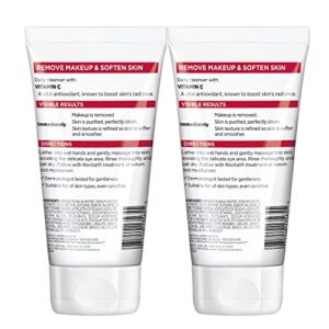 L'Oréal Paris Revitalift Daily Cream Cleanser, Gentle Makeup Remover Face Wash with Vitamin C, 5 fl. oz (Pack of 2)