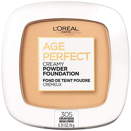 L'Oreal Paris Age Perfect Creamy Powder Foundation Compact, 305 Cream Beige, 0.31 Ounce