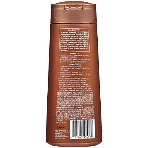 L'Oréal Paris Sublime Bronze Luminous Bronzer Self-Tanning Lotion, 6.7 oz. (Pack of 2)