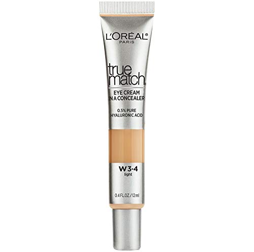 L'Oreal Paris True Match Eye Cream in a Concealer, Fair Light W3-4, 0.4 Fl.Oz