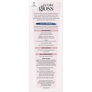 L'Oreal Paris Le Color Gloss One Step In-Shower Toning Hair Gloss, Neutralizes Brass, Conditions & Boosts Shine, Smoky Bronde, 4 Ounce