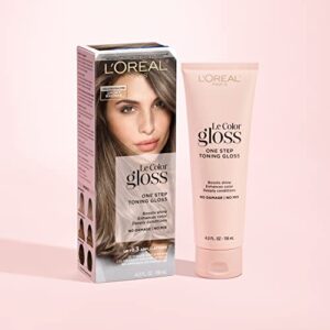 L'Oreal Paris Le Color Gloss One Step In-Shower Toning Hair Gloss, Neutralizes Brass, Conditions & Boosts Shine, Smoky Bronde, 4 Ounce