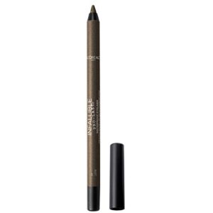 l’oreal paris makeup infallible pro-last pencil eyeliner, waterproof and smudge-resistant, glides on easily to create any look, ivy, 0.042 oz.