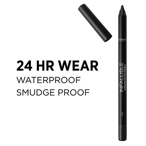 L'Oreal Paris Makeup Infallible Pro-Last Pencil Eyeliner, Waterproof and Smudge-Resistant, Glides on Easily to Create any Look, Ivy, 0.042 oz.