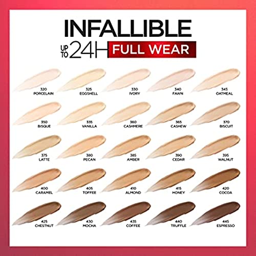 L'Oreal Paris Makeup Infallible Full Wear Waterproof Matte Concealer, Vanilla