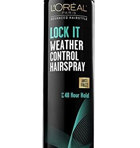 L'Oreal Paris Advanced Hairstyle - Lock It - Weather Control Hairspray - Anti Frizz - Net Wt. 8.25 OZ (234 g) Per Can - Pack of 2 Cans