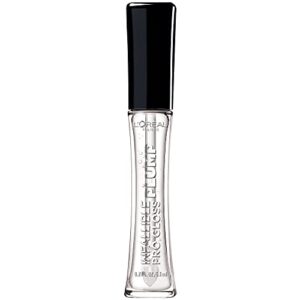l’oreal paris infallible pro gloss plump lip gloss with hyaluronic acid, long lasting plumping shine, lips look instantly fuller and more plump, mirror, 0.21 fl. oz.