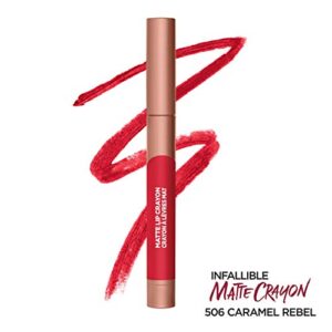 L'Oreal Paris Infallible Matte Lip Crayon, Caramel Rebel (Packaging May Vary)