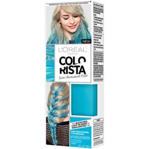 L'Oreal Paris Colorista Semi-Permanent Hair Color for Light Blonde or Bleached Hair, Turquoise