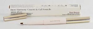 rare beauty brow harmony pencil and gel ddual-ended wwaterproof pencil and precision brush – warm brown
