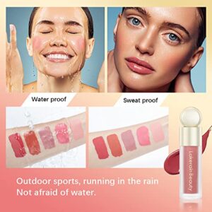 Liquid Blush,Soft Cream Face Blush,Natural Matte Finish Looking, Dewy Cheek Tint, Moisturizing Lightweight Blendable Feel（5#）